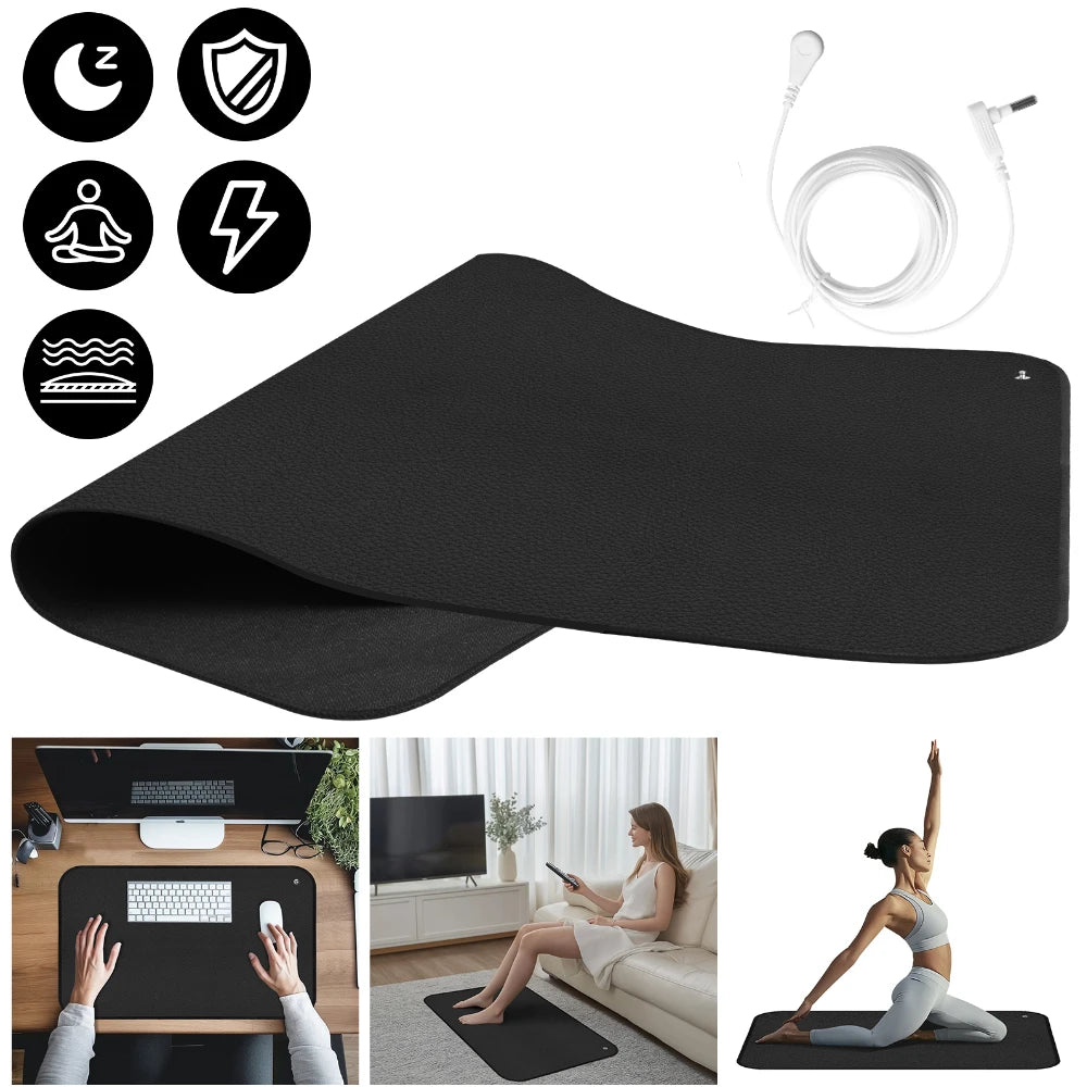 Grounding Mat for Enhanced Sleep, Pain Relief, and Wellness Through Earth Connection