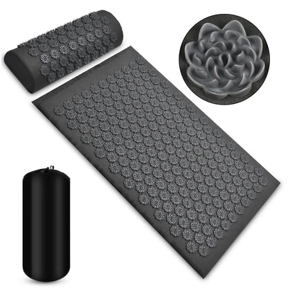 Pranamat Eco Lotus Acupressure Massage Cushion - Kuznetsov's Applicator for Neck, Foot, and Back Yoga Therapy