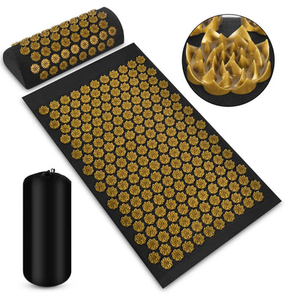 Pranamat Eco Lotus Acupressure Massage Cushion - Kuznetsov's Applicator for Neck, Foot, and Back Yoga Therapy