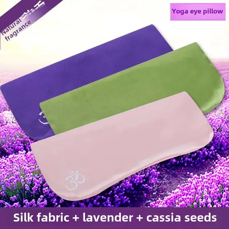 Yoga Eye Pillow for Pressure Relief and Moisturizing, Lavender and Buckwheat Hull Eye Mask for Dark Circle Reduction, Ayurvedic Restorative Tool
