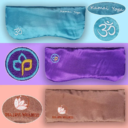 Yoga Eye Pillow for Pressure Relief and Moisturizing, Lavender and Buckwheat Hull Eye Mask for Dark Circle Reduction, Ayurvedic Restorative Tool